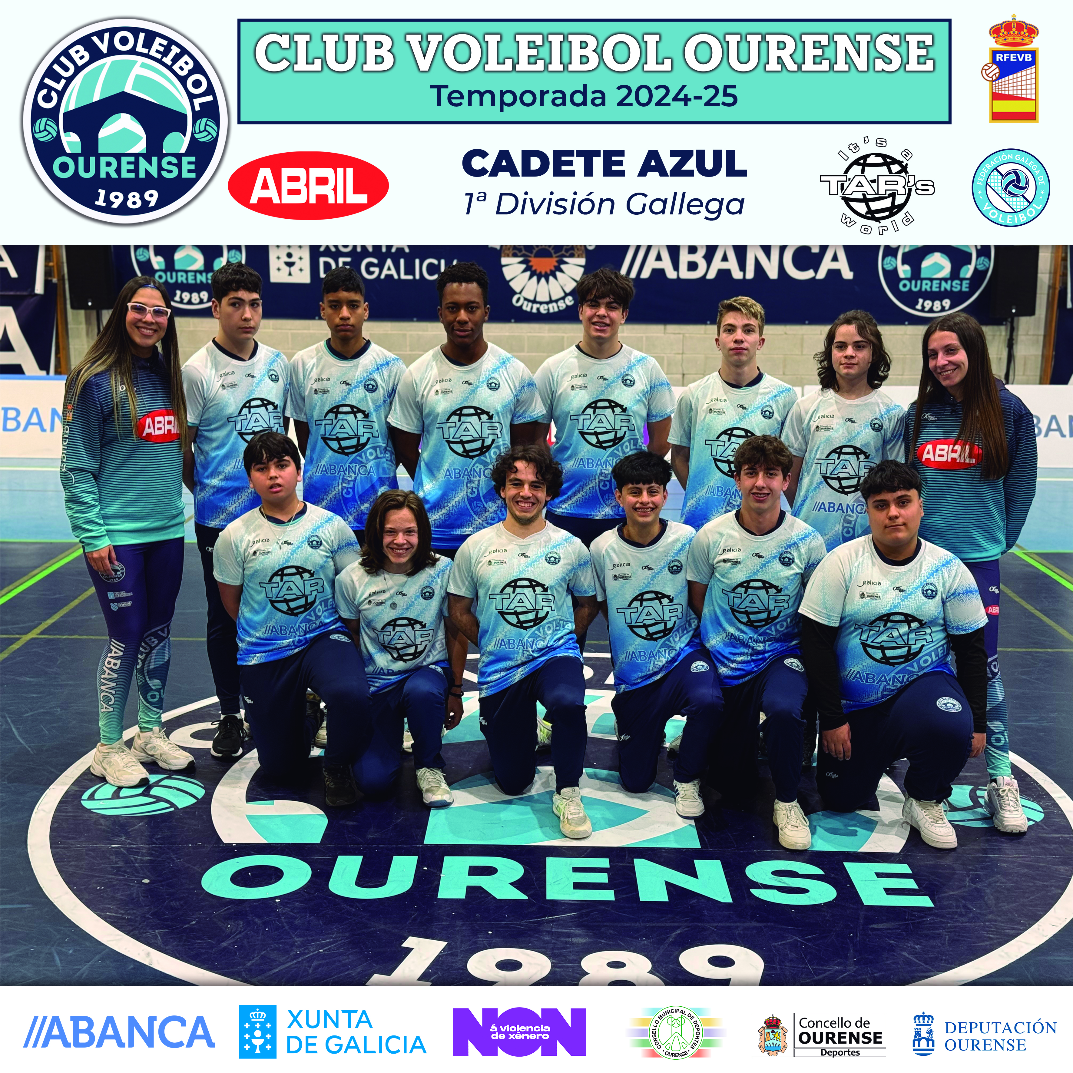 equipo Cadete azul masculino